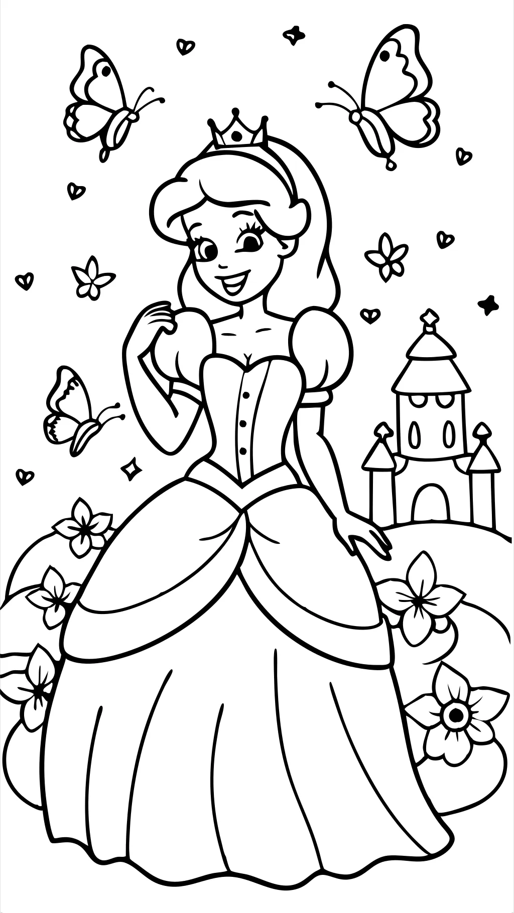 Página para colorear de Disney Princess